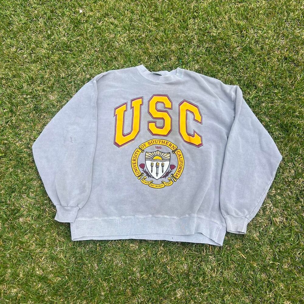 1990s y2k usc graphic sweater y2k mens size XL university of southern california
